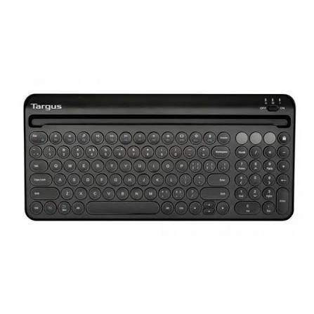 Targus teclado bluetooth antimicrobiano multidispositivo con soporte para tableta/telefono color negro - AKB867ES