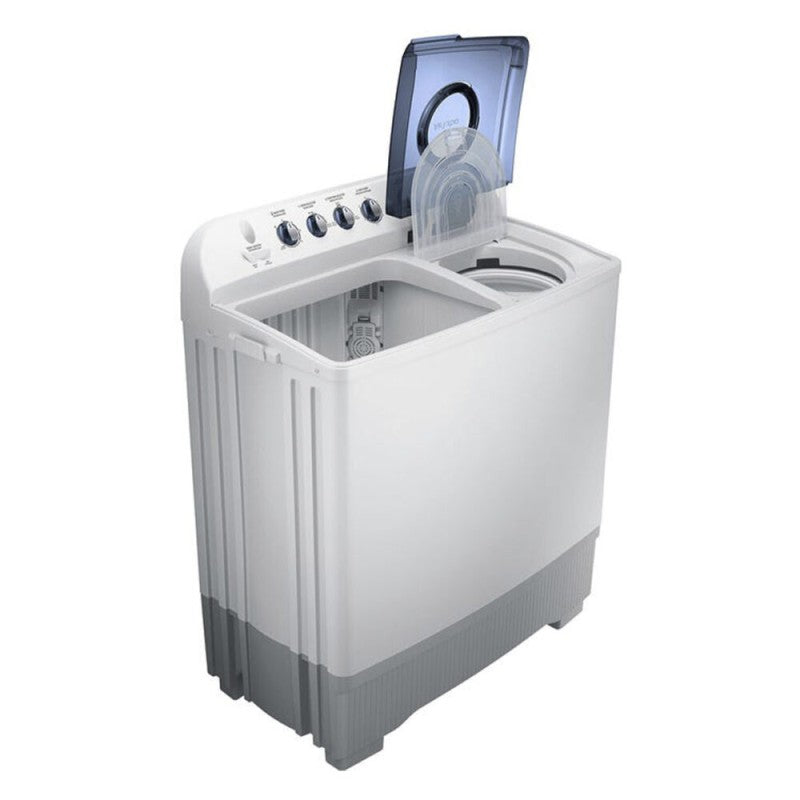Lavadora doble 18 kg carga superior blanca