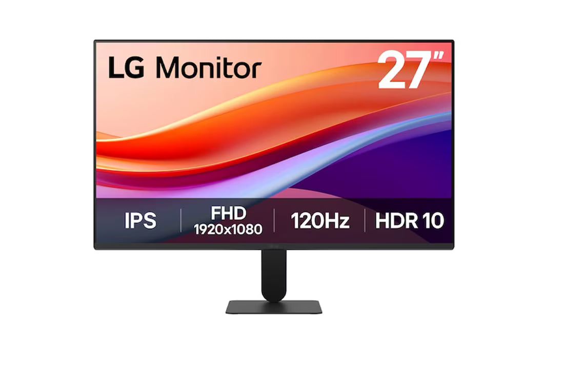 LG Monitor IPS Full HD de 27" con 120Hz y diseño sin bordes - 27U411B