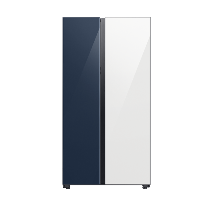 Refrigeradora SXS 28" bespoke. Azul y Blanco WIFI
