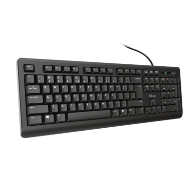 Trust teclado alambrico primo usb negro 23883