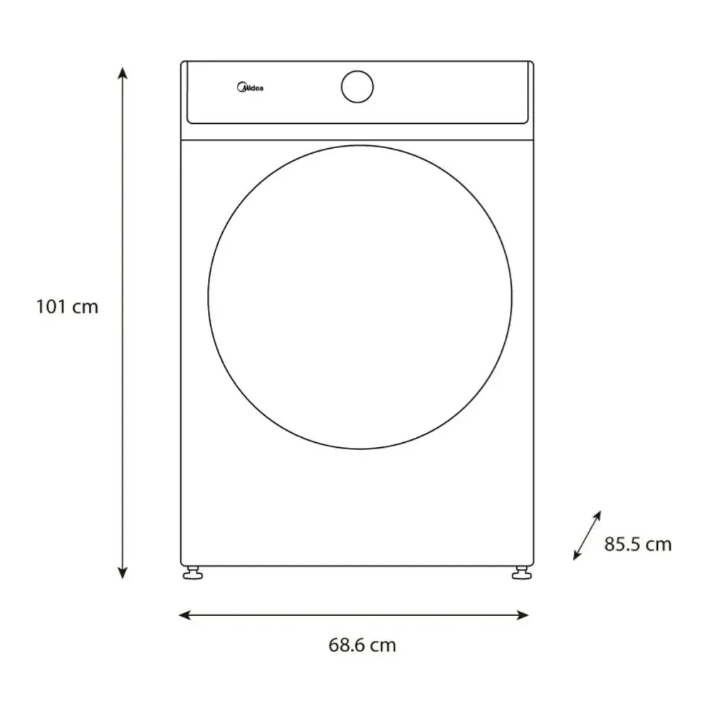 Midea secadora electrica carga frontal 21 kg color silver MH04ED80/S-CA