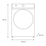 Midea secadora electrica carga frontal 21 kg color silver MH04ED80/S-CA