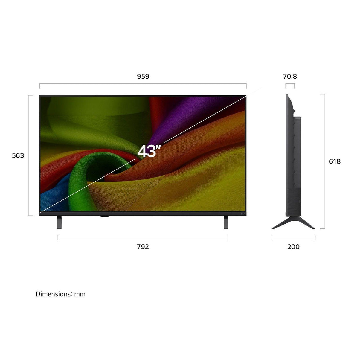 LG Televisor 43" UHD Nano Smart TV 43NU800BPSC