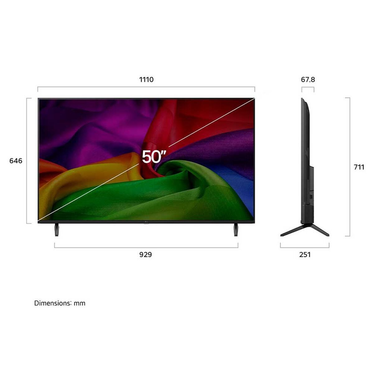 LG Televisor 50" UHD Nano Smart TV 50NU800BPSC