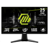 MONITOR GAMING MSI MAG 255F E20 24.5" PLANO 1920 X 1080 200 HZ ANTI-GLARE HDMI Y DP 9S6-3BC21M-046
