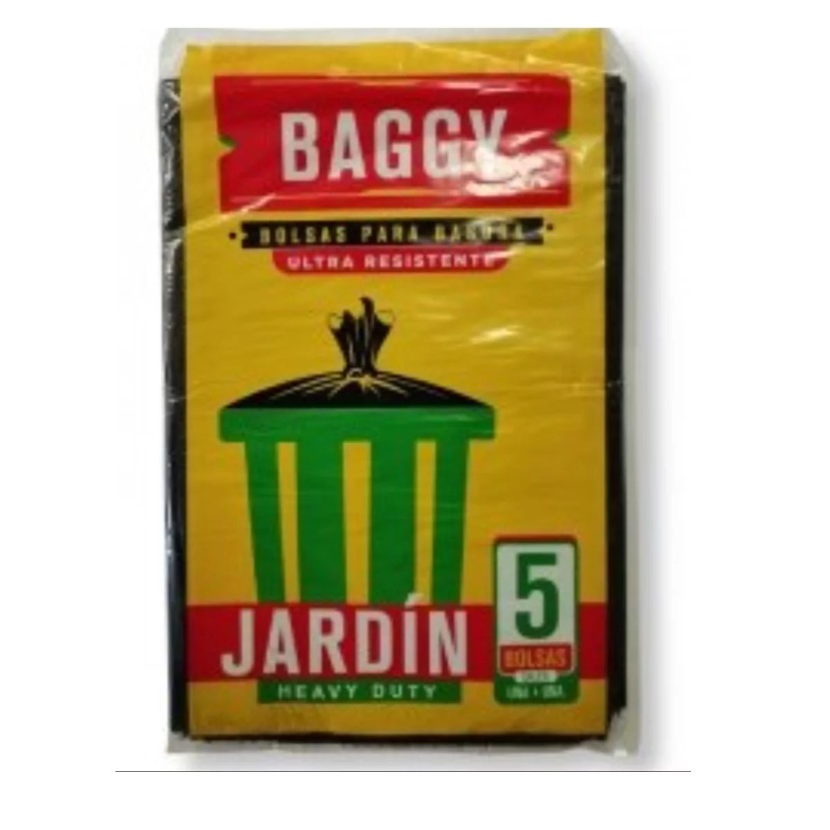 BOLSA BAGGY BASURA JARDIN 24/5 BULTO 24 PAQUETES 5 UNIDADES (120 BOLSAS)