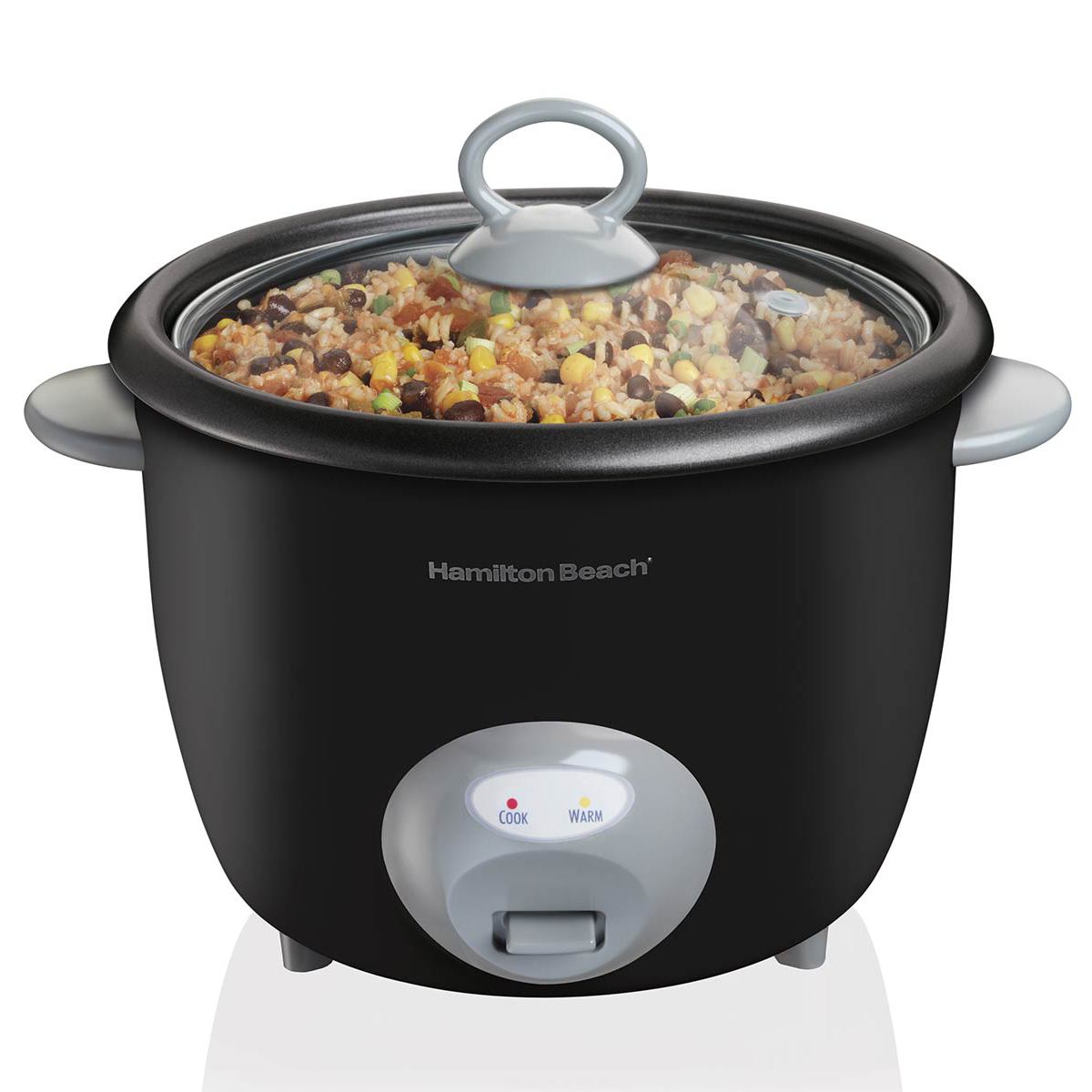 HB  20 Cup Blk Glass Lid Rice Ckr 37542