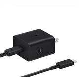 Cargador de Pared 25W TypeC Dual with cable Black