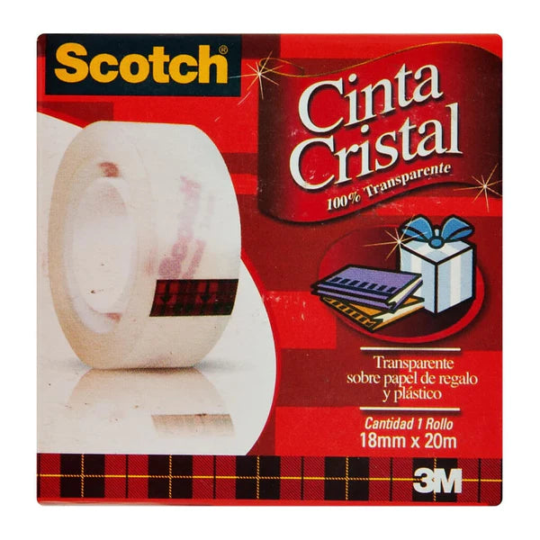 3M CINTA ADHESIVA CRISTAL 19MMX20M CAJA