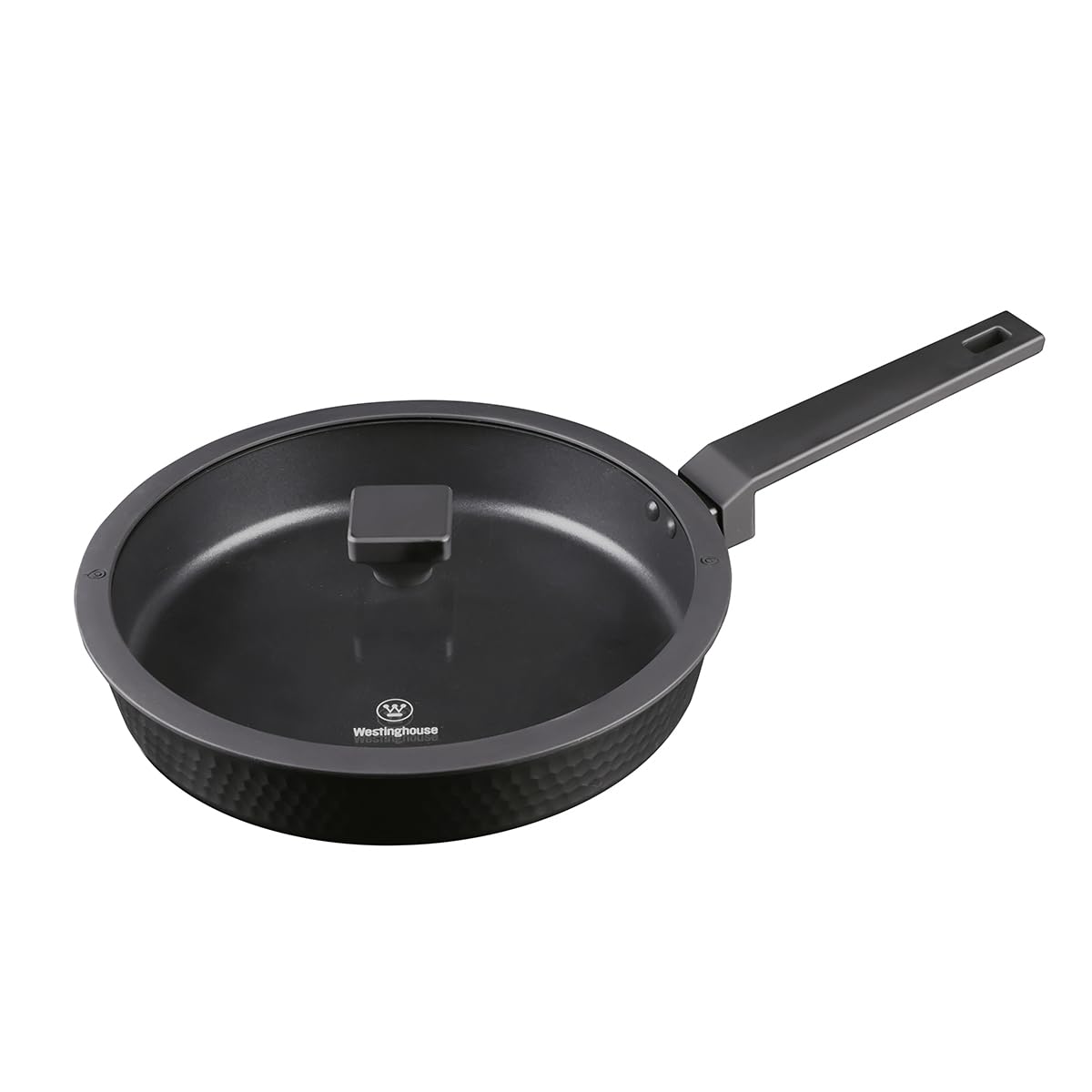 Westinghouse juego sartenes 3 piezas sartenes con tapade  20 cm- 24 cm y 28 con protector de olla en aluminio forjado antiaherente - WCCS204105A