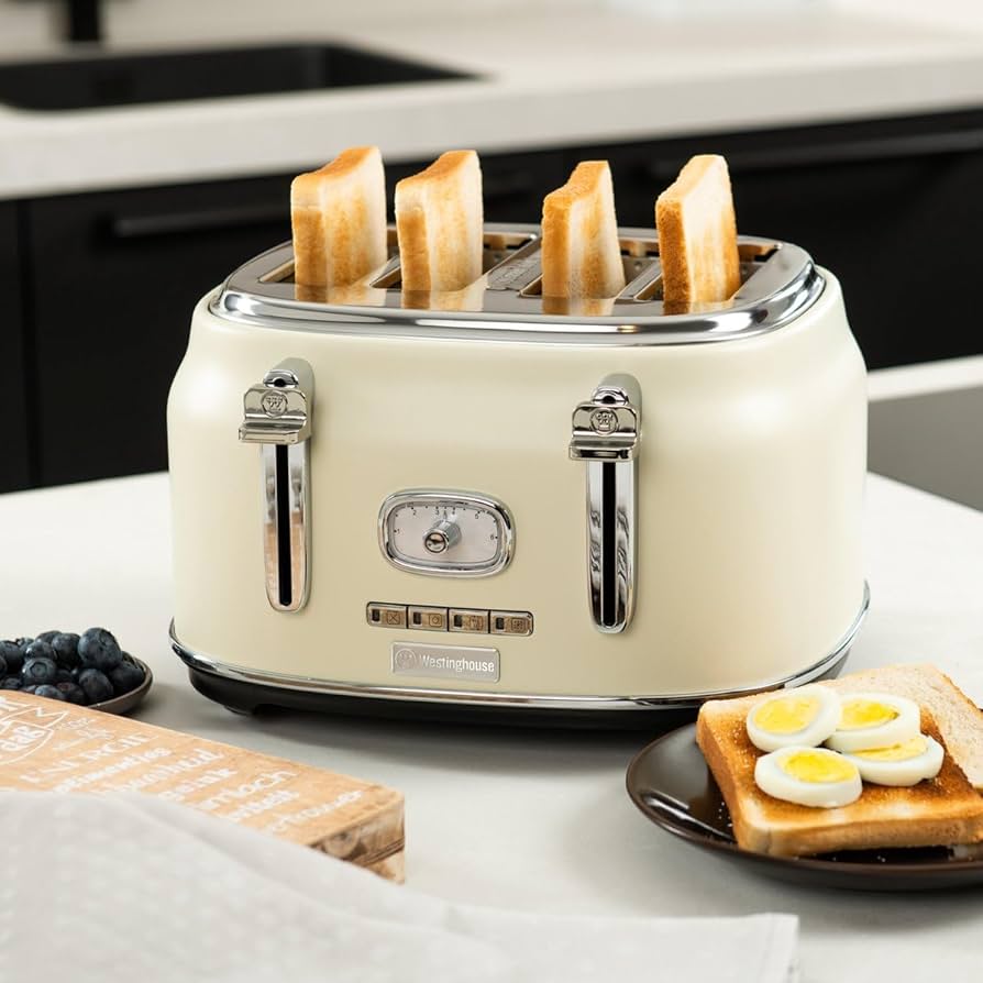 Westinghouse tostadora retro de 4 rebanadas color champam - WKTT809WH