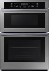 Horno de pared eléctrico inteligente de 30" con microondas en acero inoxidable WIFI