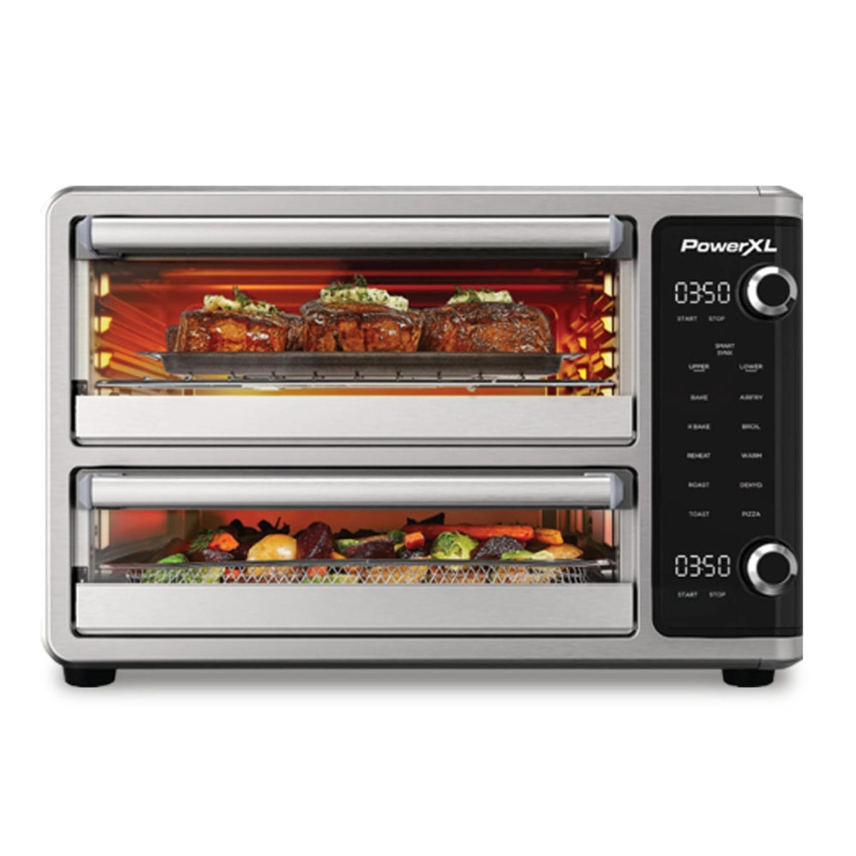 Power XL Doble horno y freidora Aire SMARTSYNX™, TO67D5-1SPLA