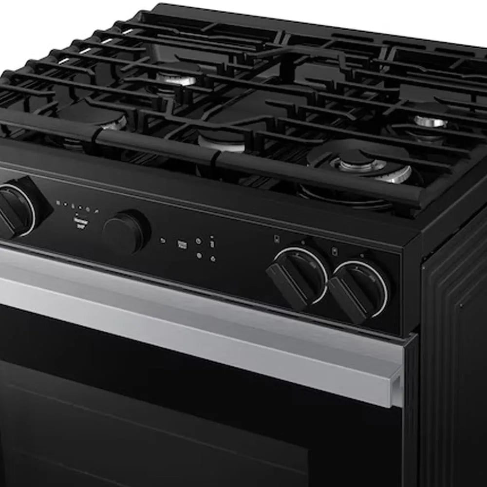 Samsung Estufa Bespoke Gas 5 Quemadores resistente huellas/plancha Acero Inoxidable