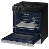 Samsung Estufa Bespoke Gas 5 Quemadores resistente huellas/plancha Acero Inoxidable