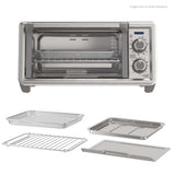 Black+Decker Horno tostador de 4 rebanadas convección natural, TO4130-0SDLA