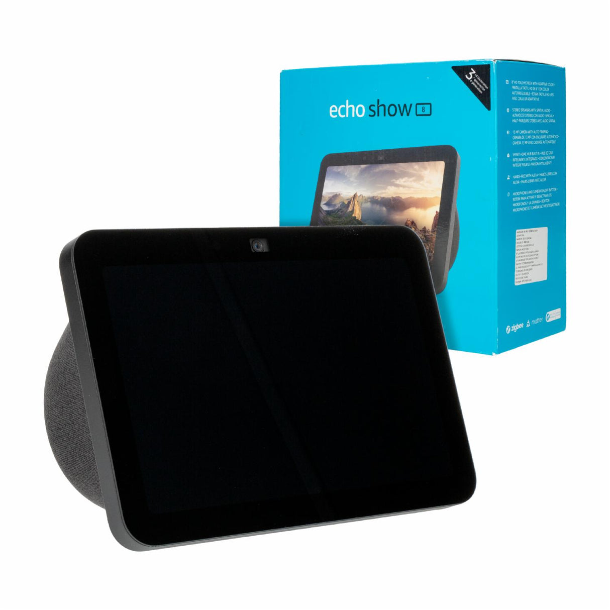 AMAZON ECHO SHOW 8 3RA GEN AUDIO ESPACIAL CARBON
