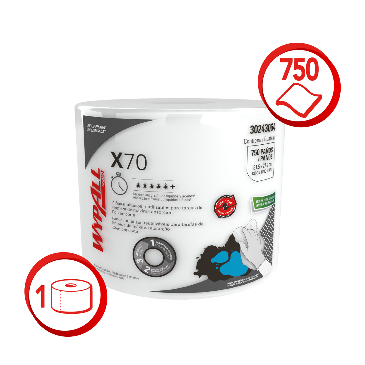 KCP WYPALL X-70 750 PAÑOS 30243064