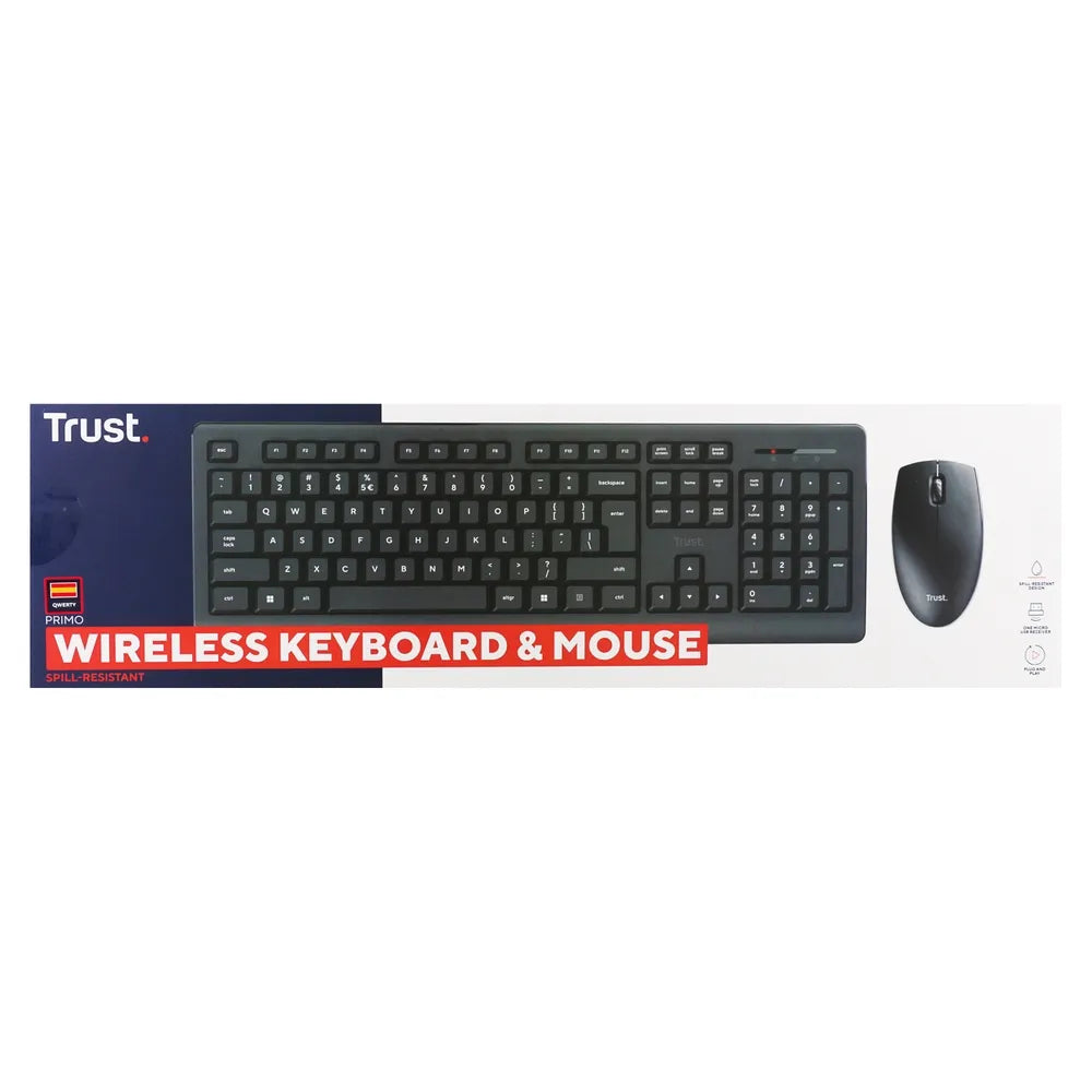 Trust teclado y mouse inalambricos en español - 25433