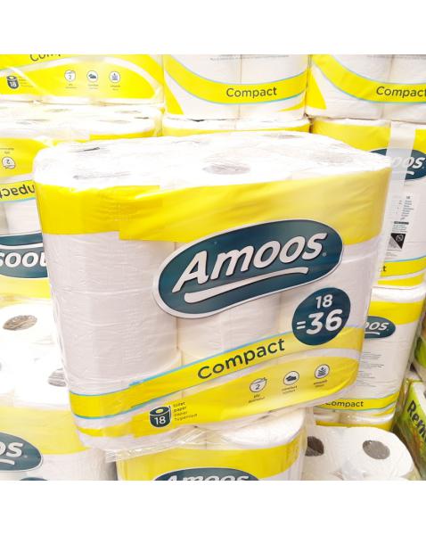 Amoos papel higiénico doble hoja super confort 45m 6 rollos Bulto 15 unidades -H604500,1