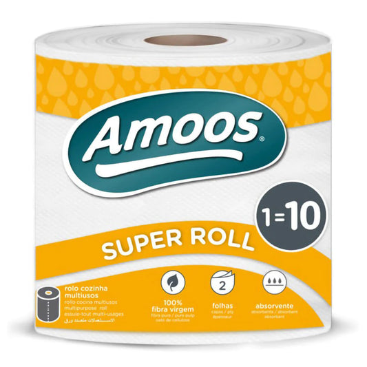 Bulto Amoos toalla mayordomo super roll doble hoja 280 h paq 6 und J627003.4