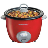 HB  20 Cup Red Glass Lid Rice Ckr 37538N