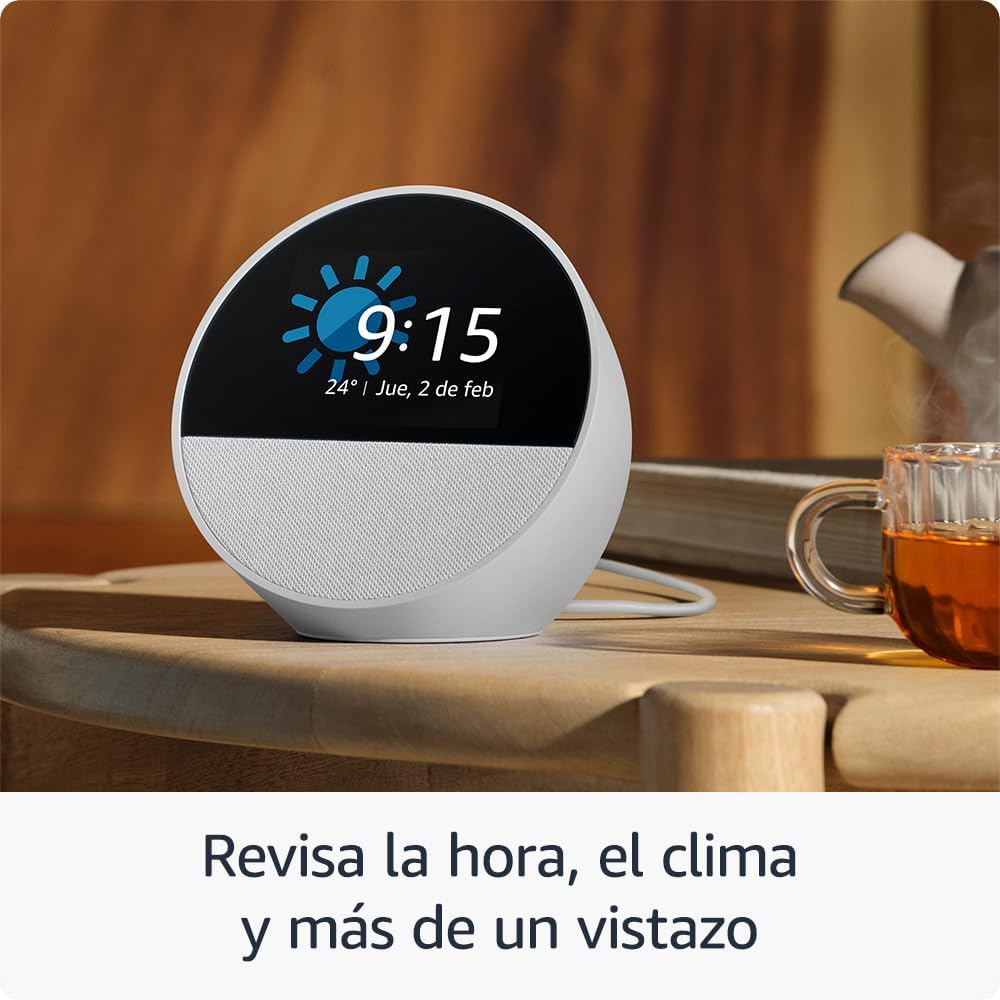 AMAZON ECHO SPOT (2024) ALEXA DESPERTADOR INTELIGENTE BLANCO B0BFCBKXWL