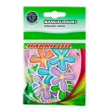 Barrilito calcomania de madera flores 10 piezas ws005