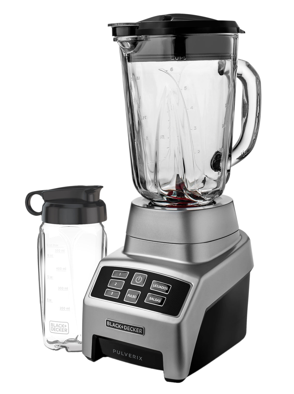 Black + Decker licuadora digital 3 veloc gris 700w + vaso personal BL1840MS