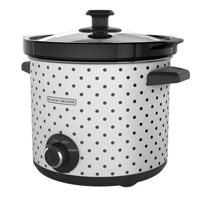 Black + Decker olla de coccion lenta 4l blanca-negro SC1004D