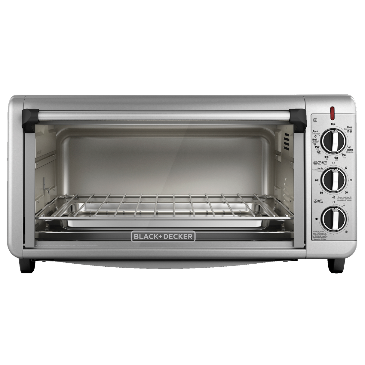 Black + Decker horno de conveccion extra ancho 8 rebanadas inox TO3260XSBD