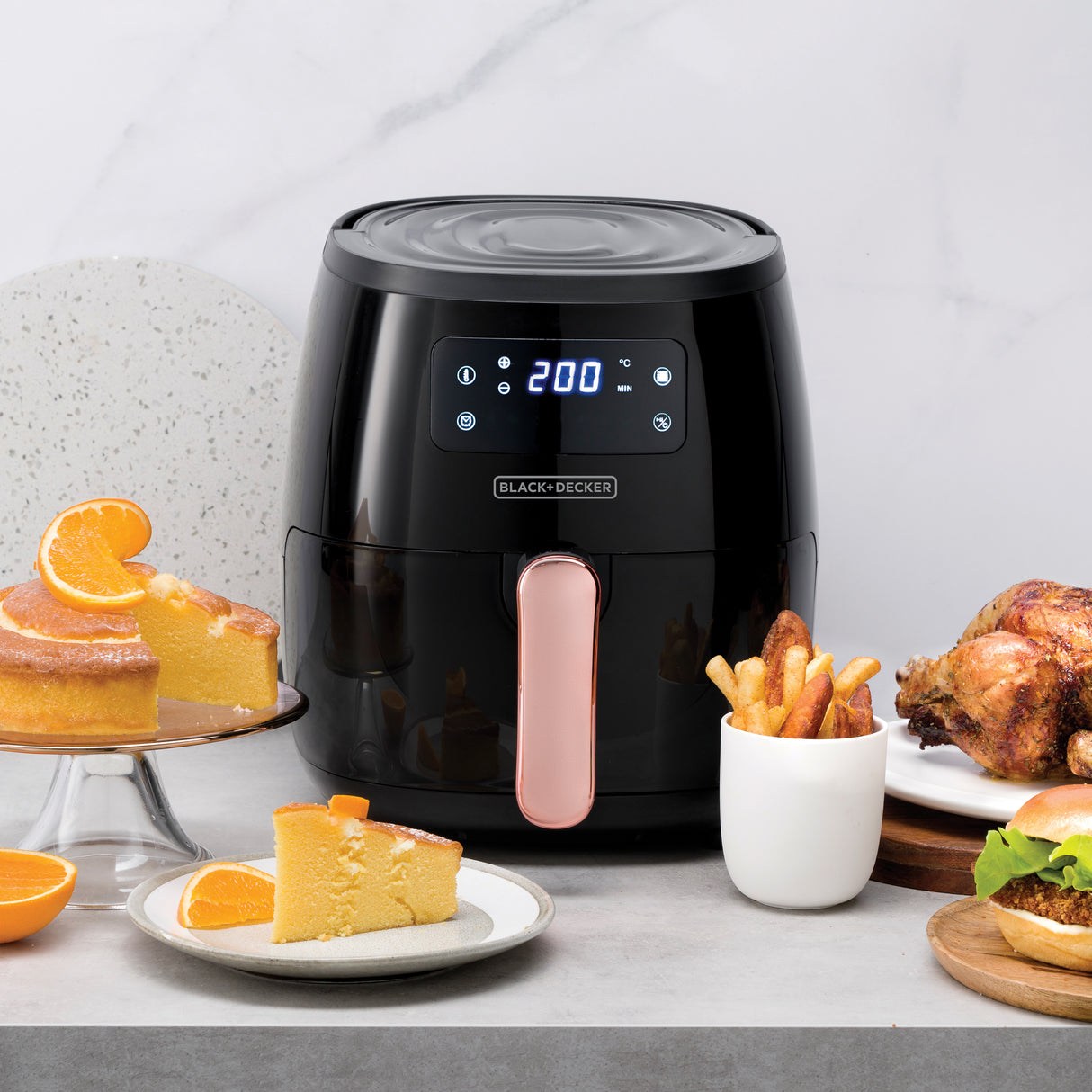 Black + Decker freidora de aire digital 5.7L negra HFD5055B