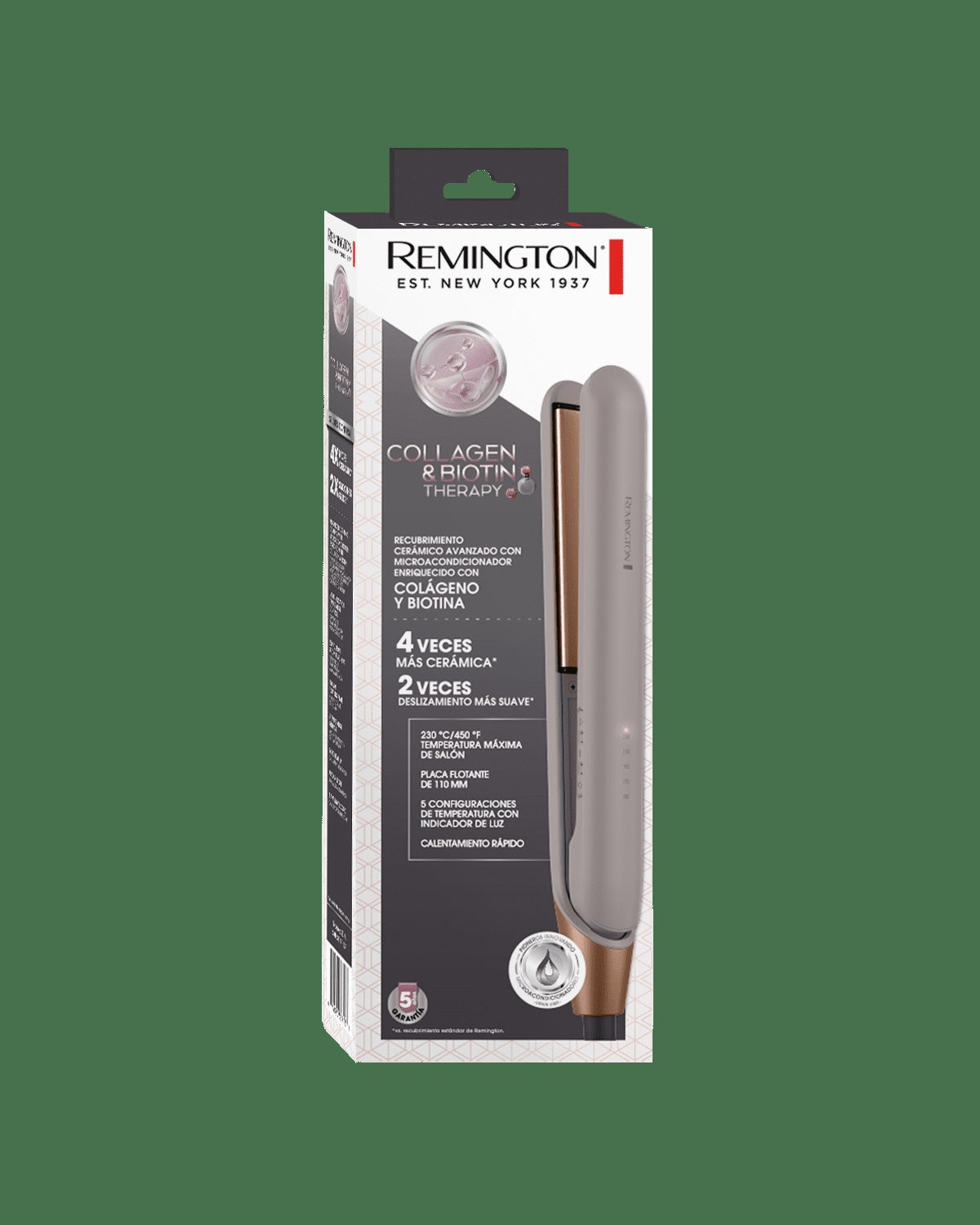 Remington plancha alisadora de colageno y terapia de biotin - S31A-110F