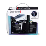 Remington combo secador + plancha de cabello titaniun - S4A500-D3019-F