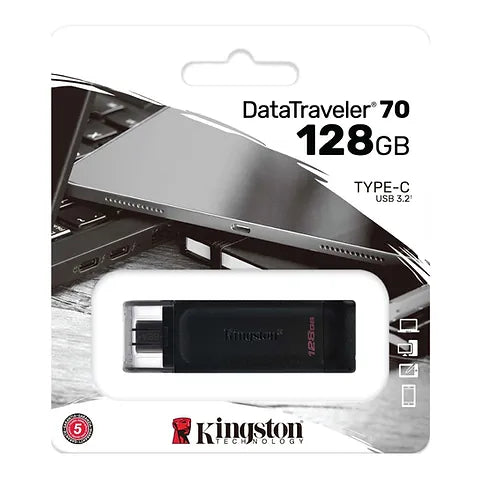 Kingston 128GB USB 3.2 Gen 1 DataTraveler 70 Type C