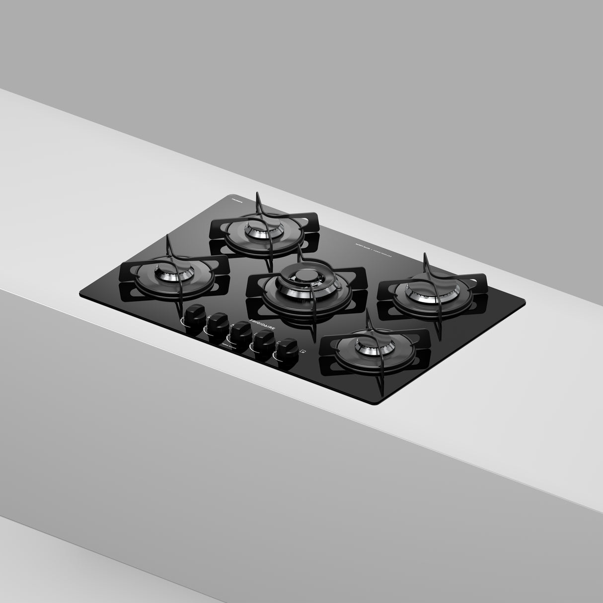 Frigidaire plantilla de gas 30" con 5 quemadores negro