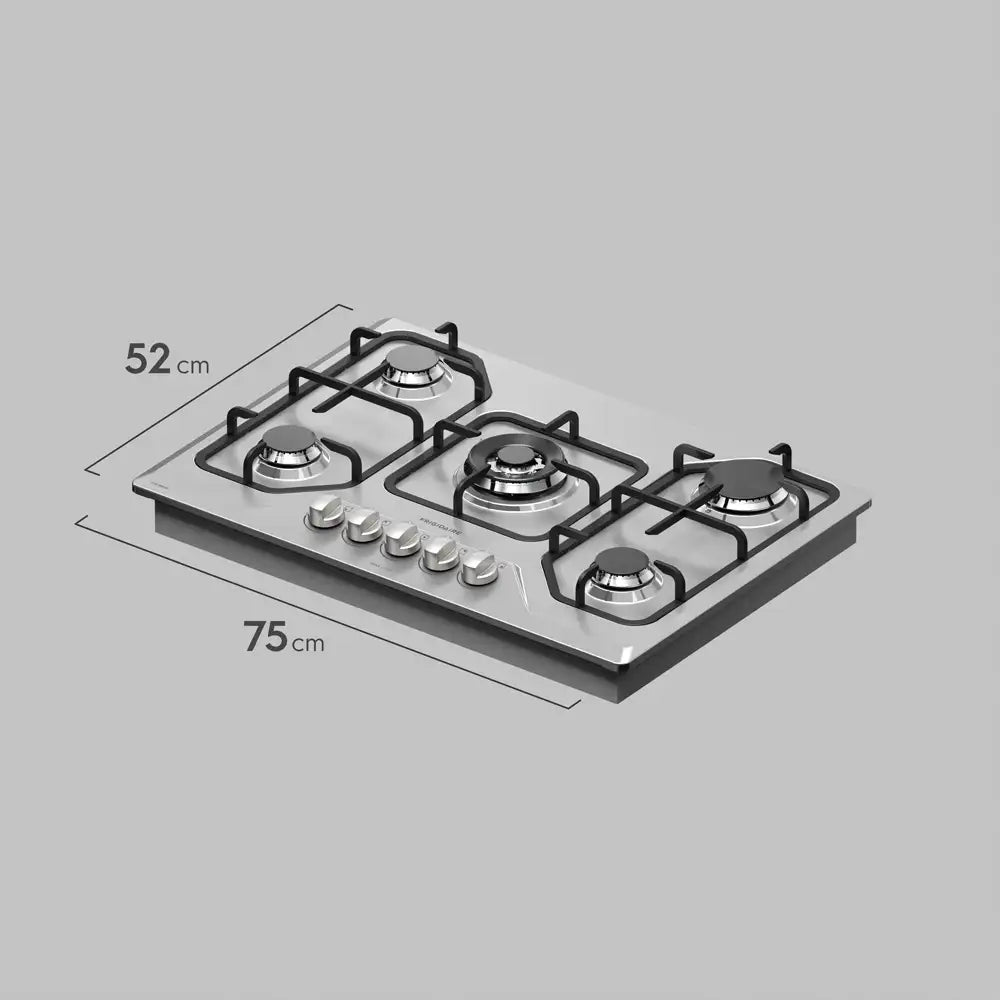 Frigidaire plantilla de gas 30" empotrable 5 quemadores FTGC3050XS