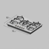 Frigidaire plantilla de gas 30" empotrable 5 quemadores FTGC3050XS