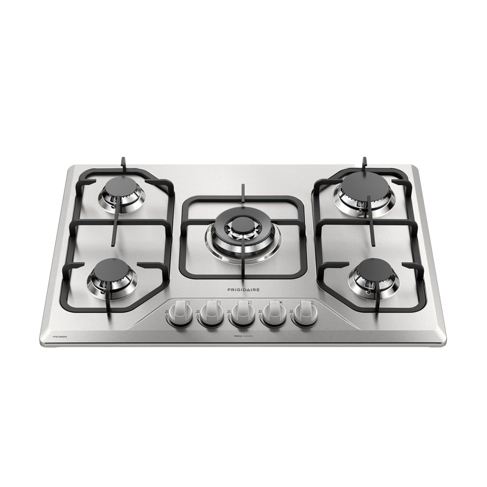 Frigidaire plantilla de gas 30" con 5 quemadores, acero inoxidable