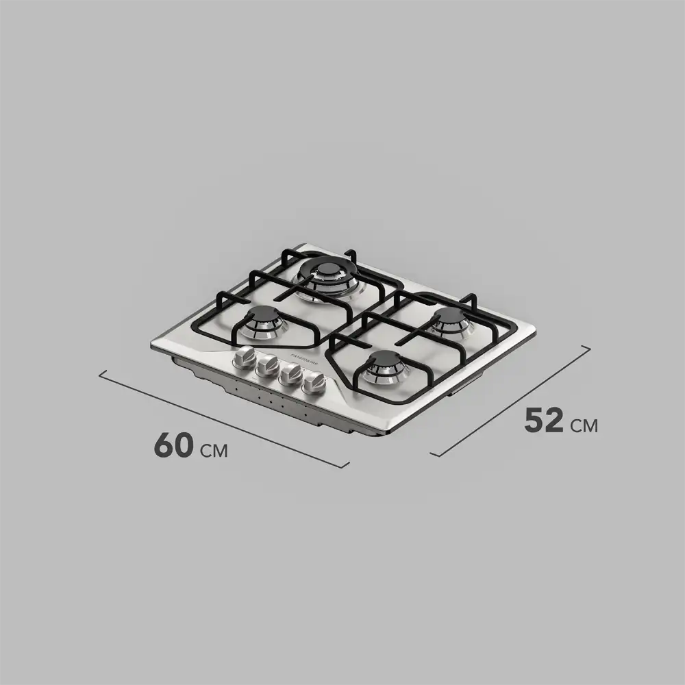 Frigidaire plantilla de gas 24" vidrio empotrable 4 quemadores FTGY24R0EMS