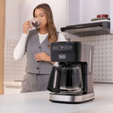 Black + Decker cafetera 12 tazas programable color gris plata  - CM0322-0SDLA
