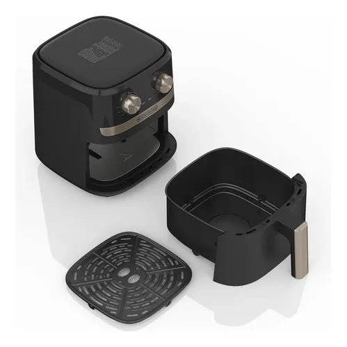Black + Decker freidora de aire con perillas gris - AFBD42-3BDLA