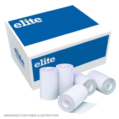 Elite caja rollo papel termico 2 1/4 1t (57mm) para datafono 23 mts T5723MDF 40und