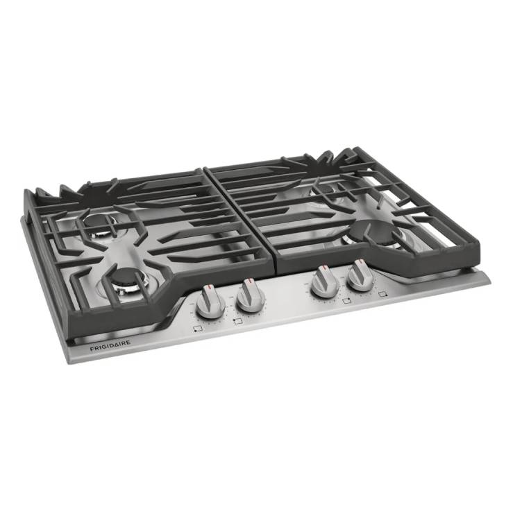 Frigidaire plantilla de gas 30 empotrable 4 quemadores FCCG3027AS