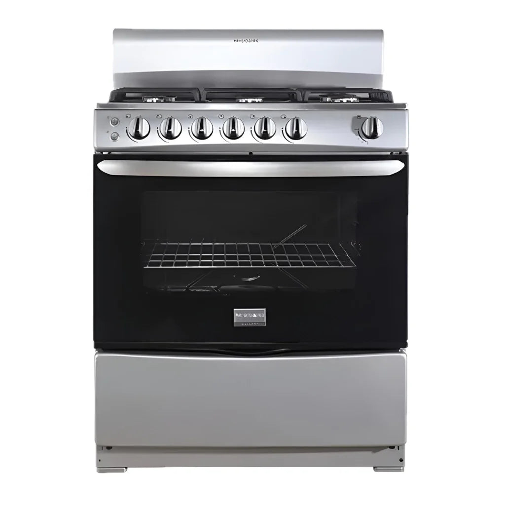 Frigidaire cocina de gas 30" 6 quemadores silver FKGH30C3MDQG