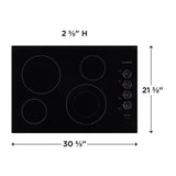 Frigidaire plantilla eléctrica 30 empotrable 4 quemadores FFEC3025UB