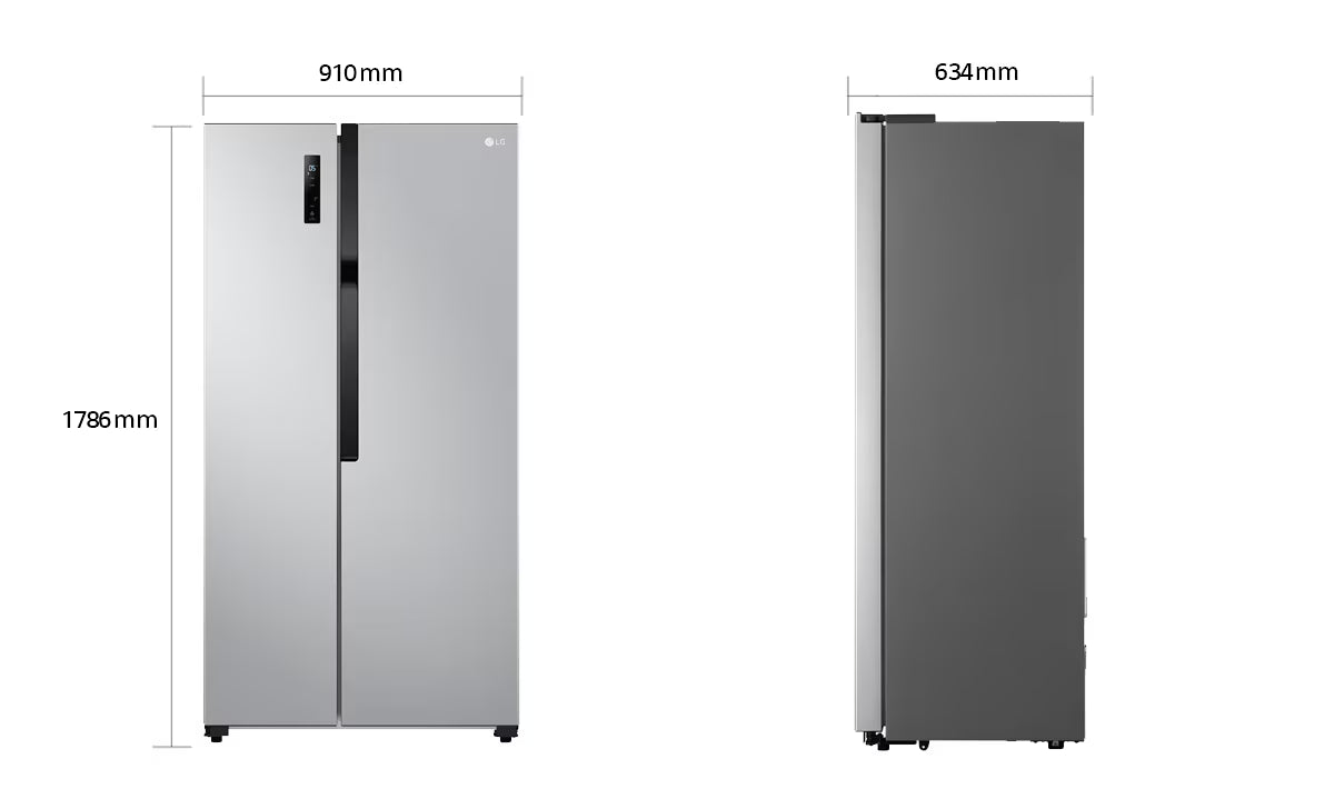 LG Refrigerator Side by Side 18 pc silver GS51BPP