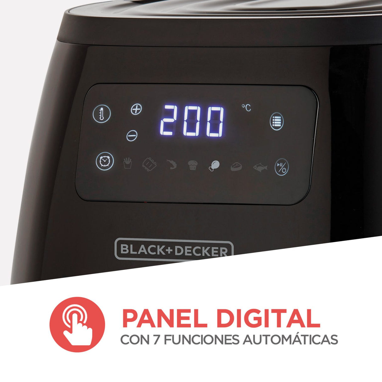 Black + Decker freidora de aire digital 5L negra HFD5055B