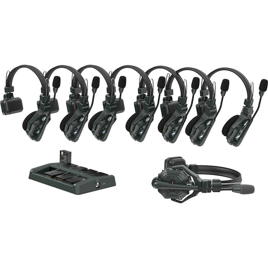 Hollyland Intercom inalambricos HL-SOLIDCOM-C1-8S Full Duplex kit de 8 headsets